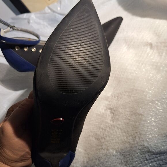 Promise Women's Shoes Stiletto Heels Faux Suede Ankle Strap Office Siren 10 - Picture 9 of 10